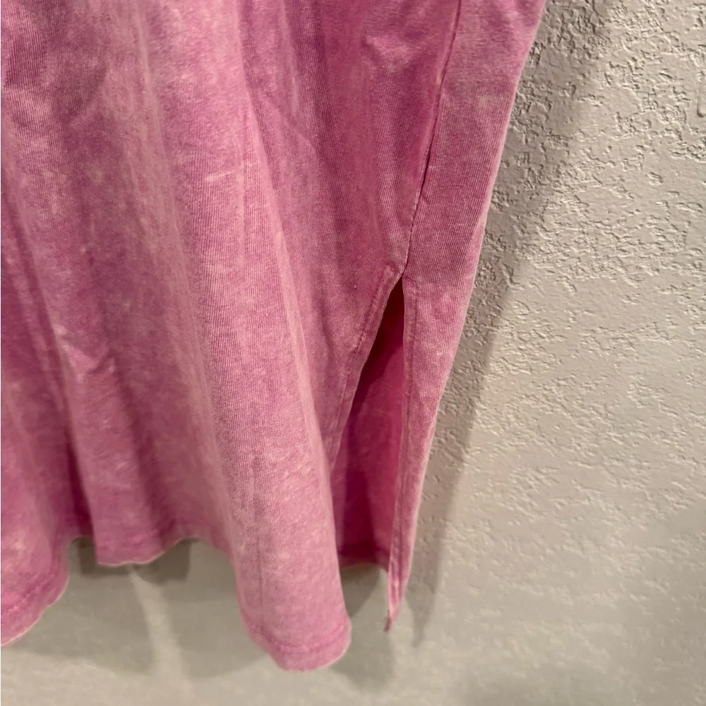 Time and Tru Women’s Mineral Wash Pink Tee Dress - Picture 5 of 10